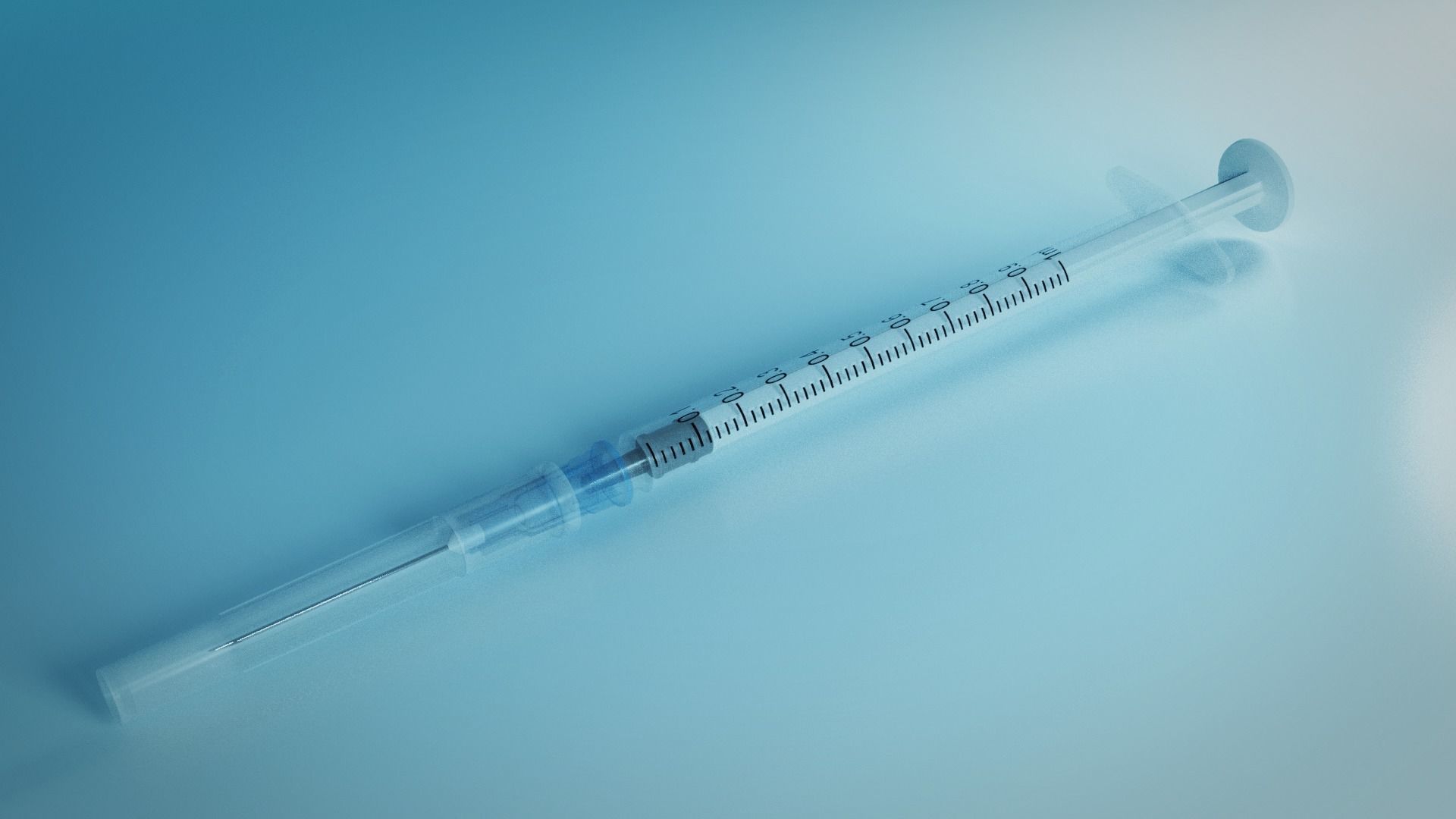 Syringe 1ml and Vaccine - Medical Instrument 3D model_1