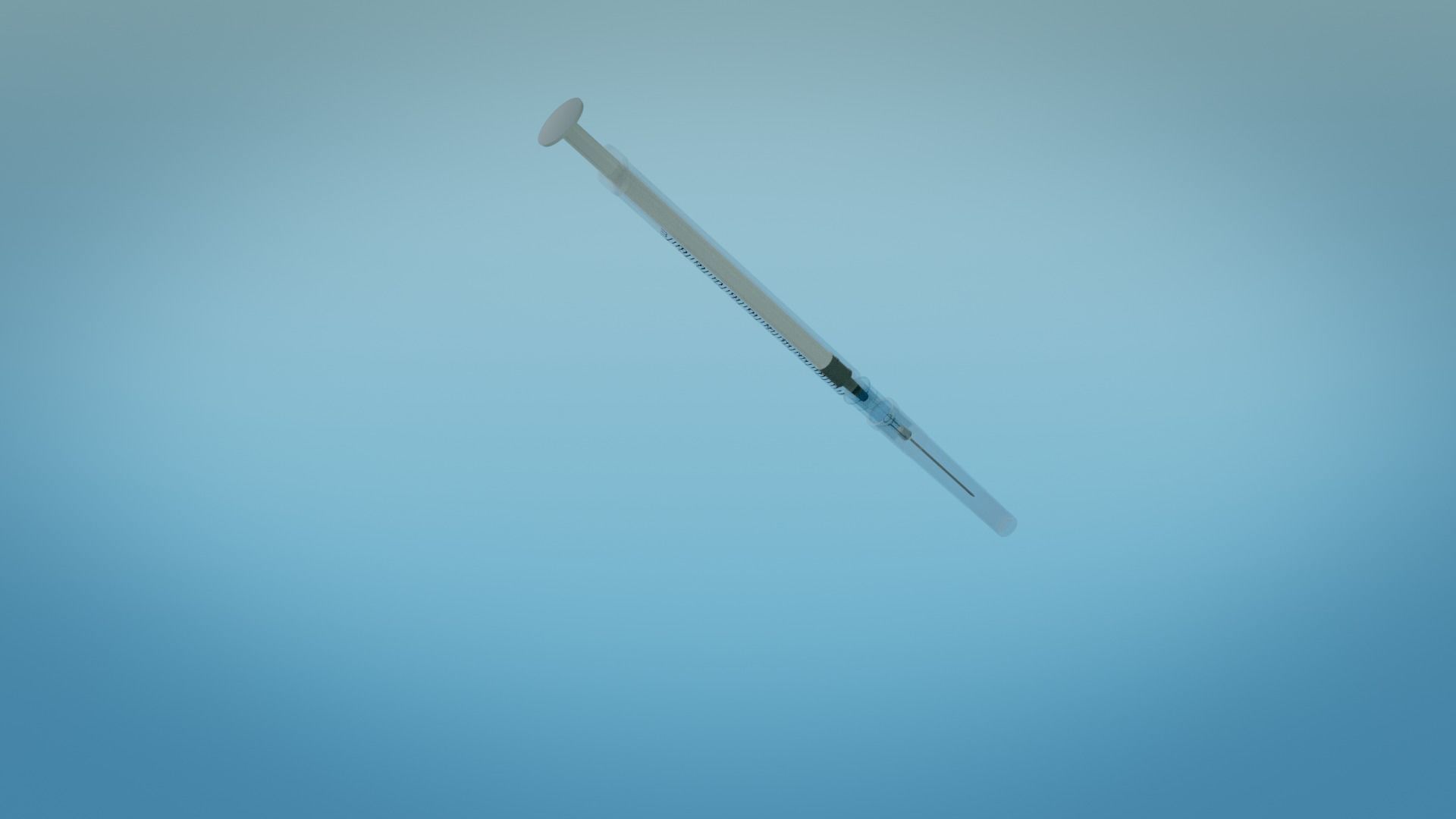 Syringe 1ml and Vaccine - Medical Instrument 3D model_16