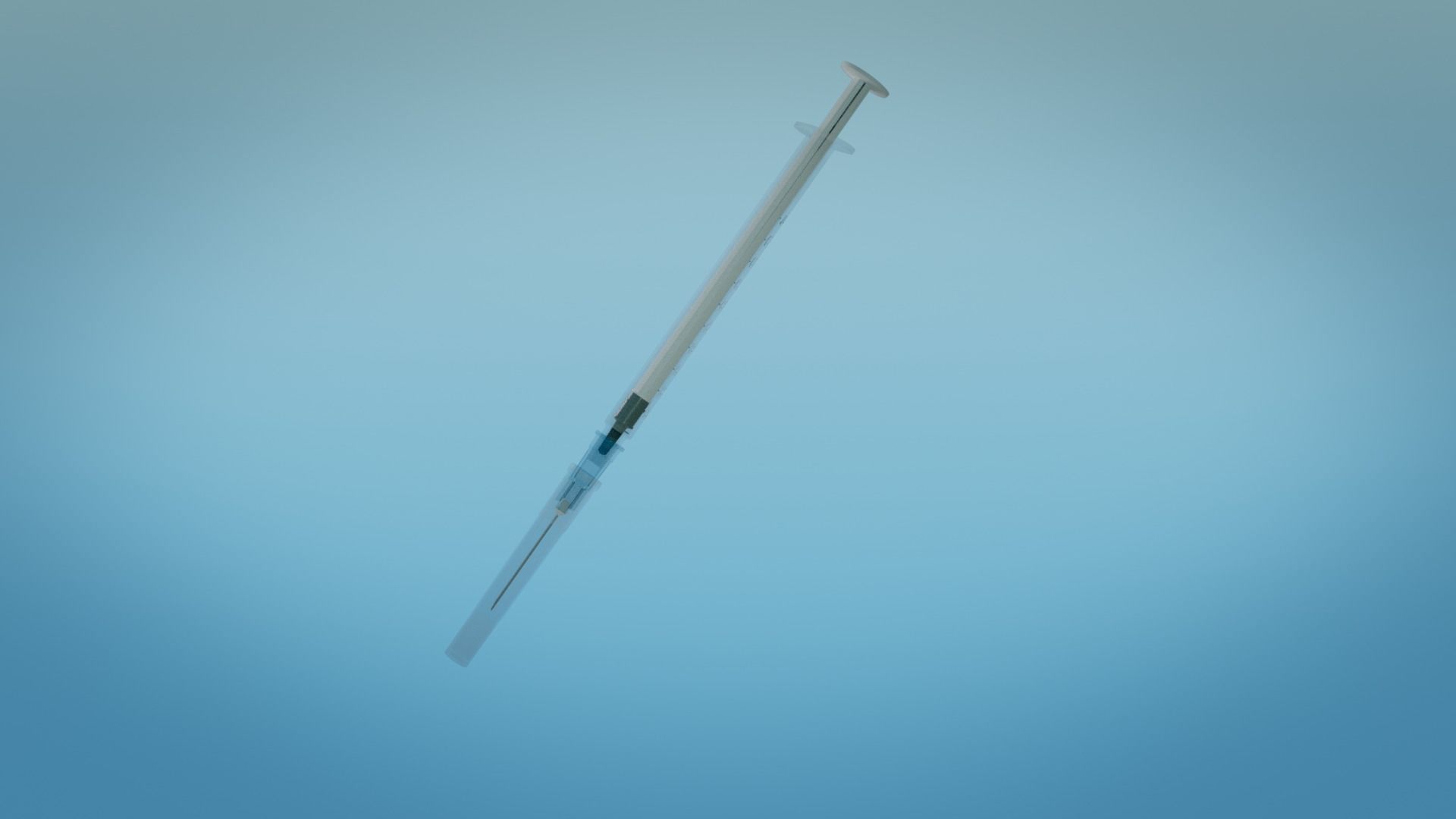 Syringe 1ml and Vaccine - Medical Instrument 3D model_8