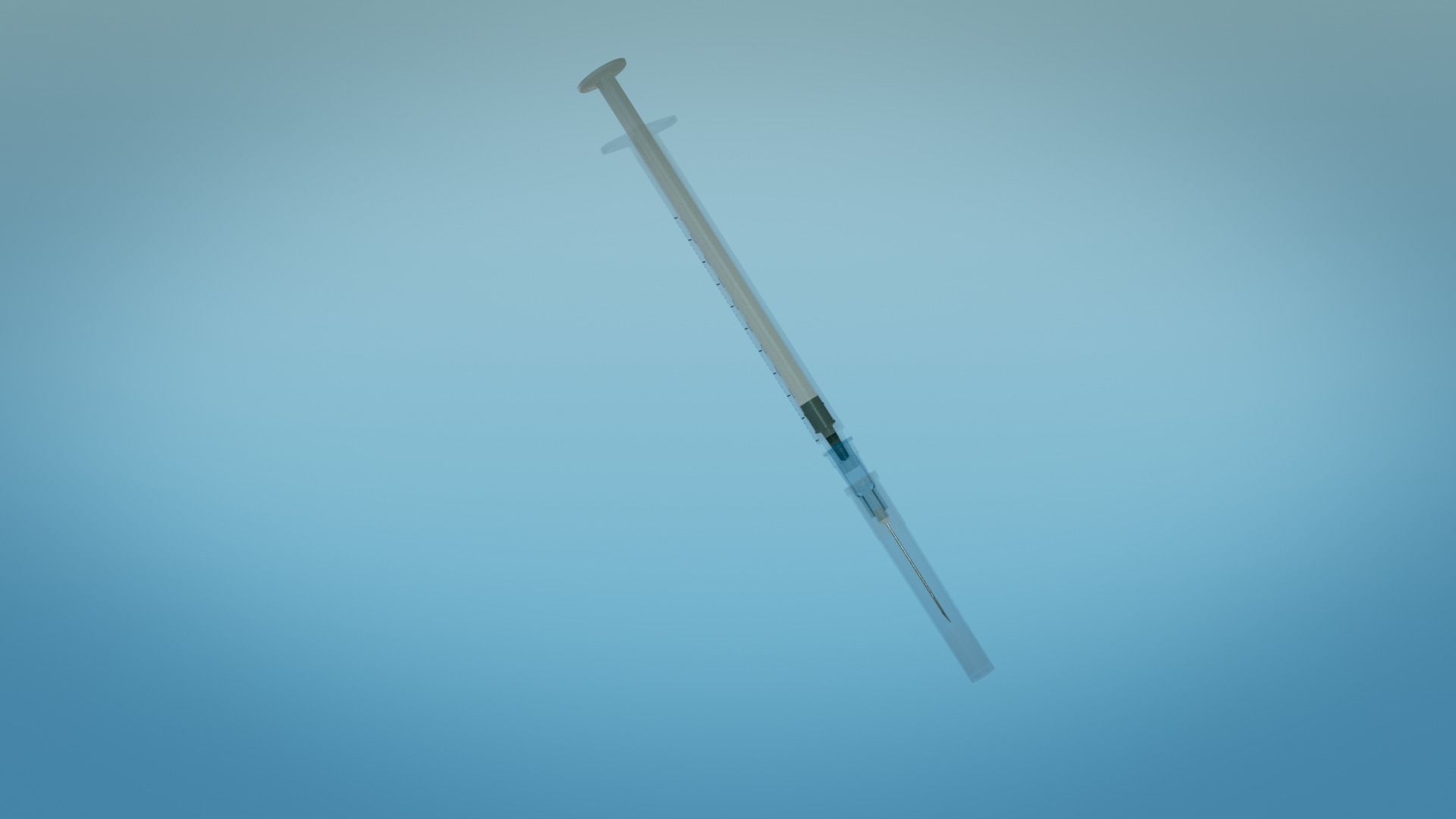 Syringe 1ml and Vaccine - Medical Instrument 3D model_14