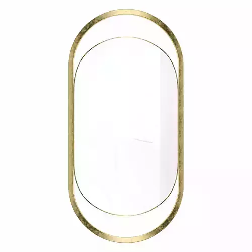 Oval mirror in a gold metal frame Evelyn