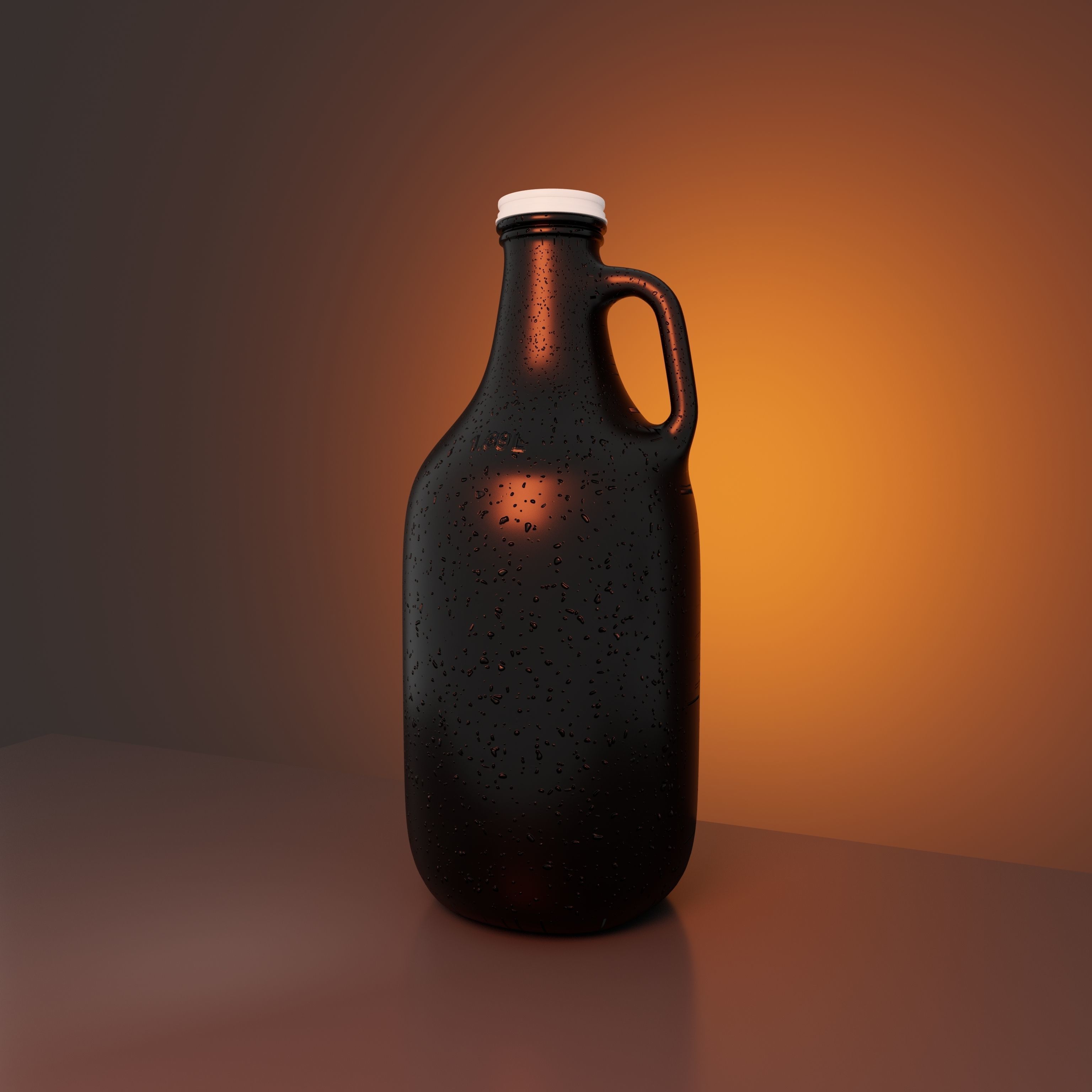 Glass Beer Cider Growler Jug 3D Model 3D model_1
