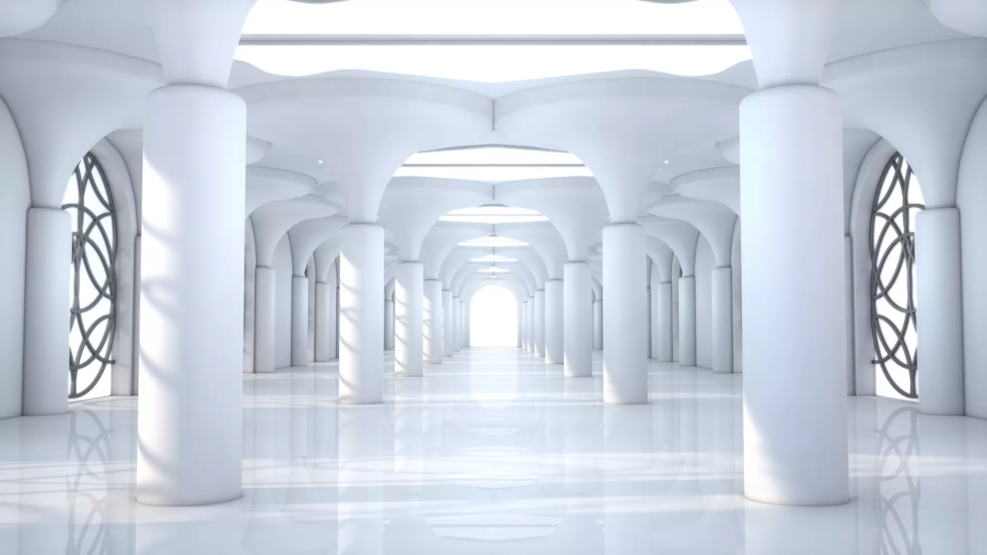 Classic Futuristic Interior 3D model