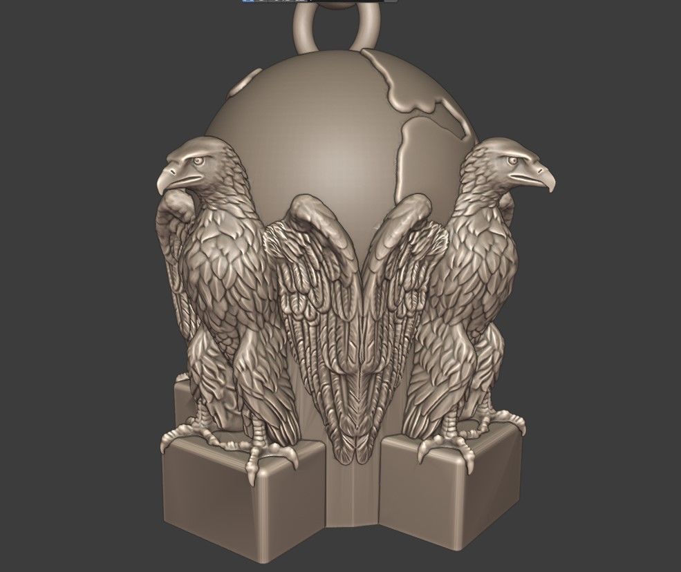 Earth guardians pendant 3D print model_7