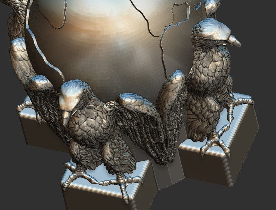 Earth guardians pendant 3D print model_3