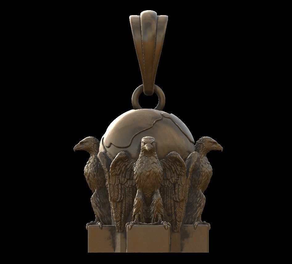 Earth guardians pendant 3D print model_5
