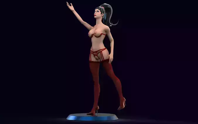 half-naked woman in pantyhose