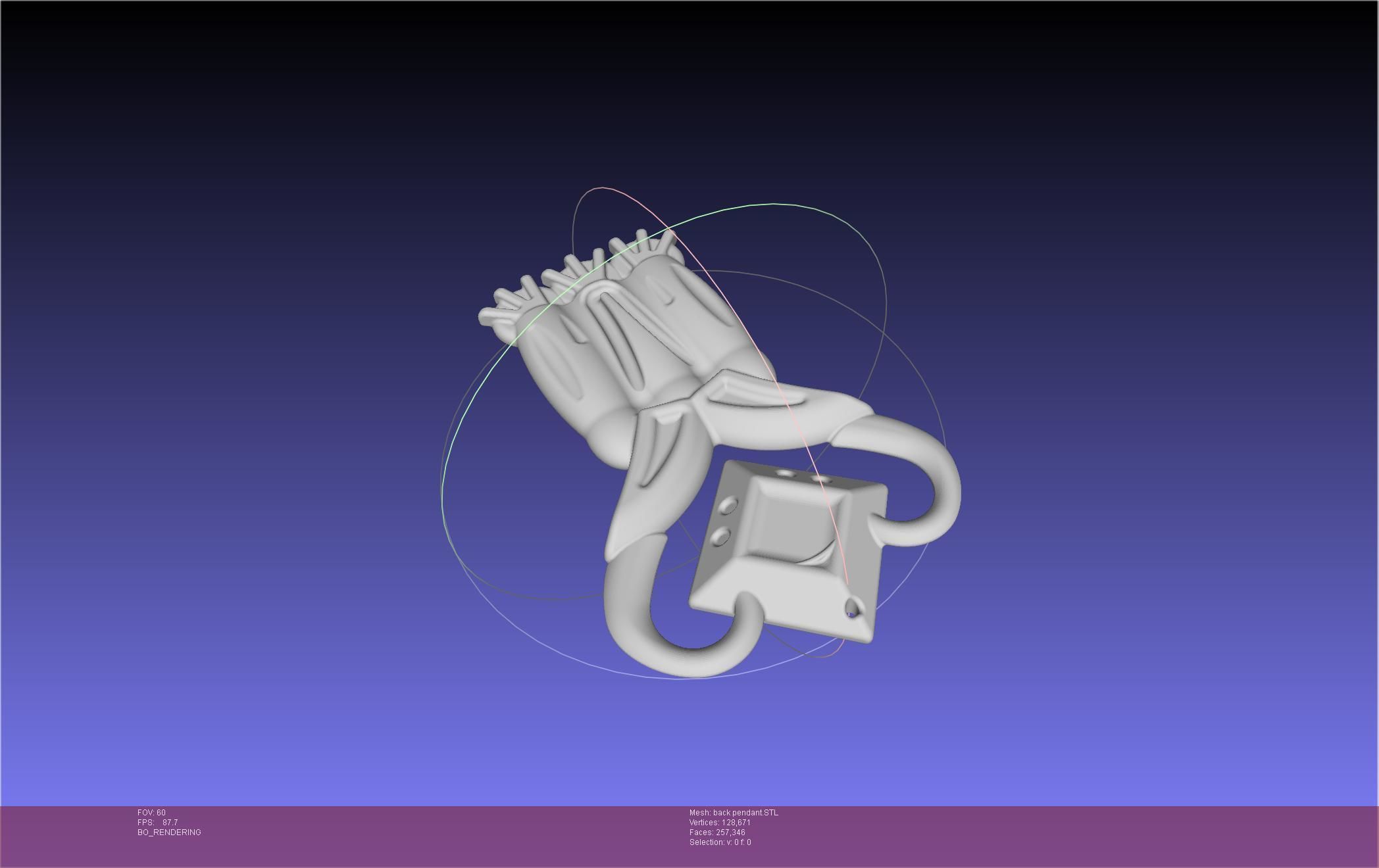 Final Fantasy XIV Dancer Back Pendant Printable Model 3D print model_15