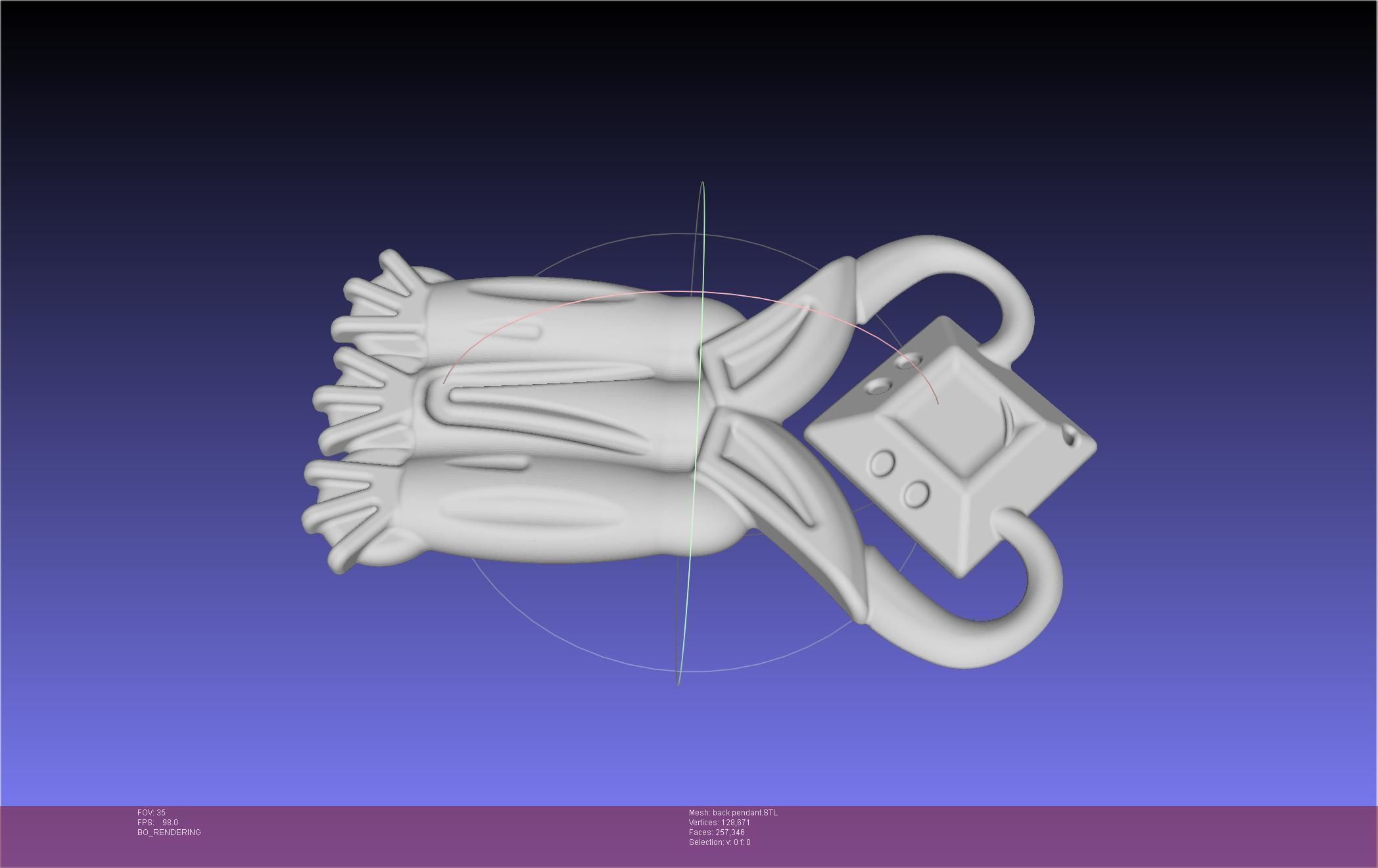 Final Fantasy XIV Dancer Back Pendant Printable Model 3D print model_82