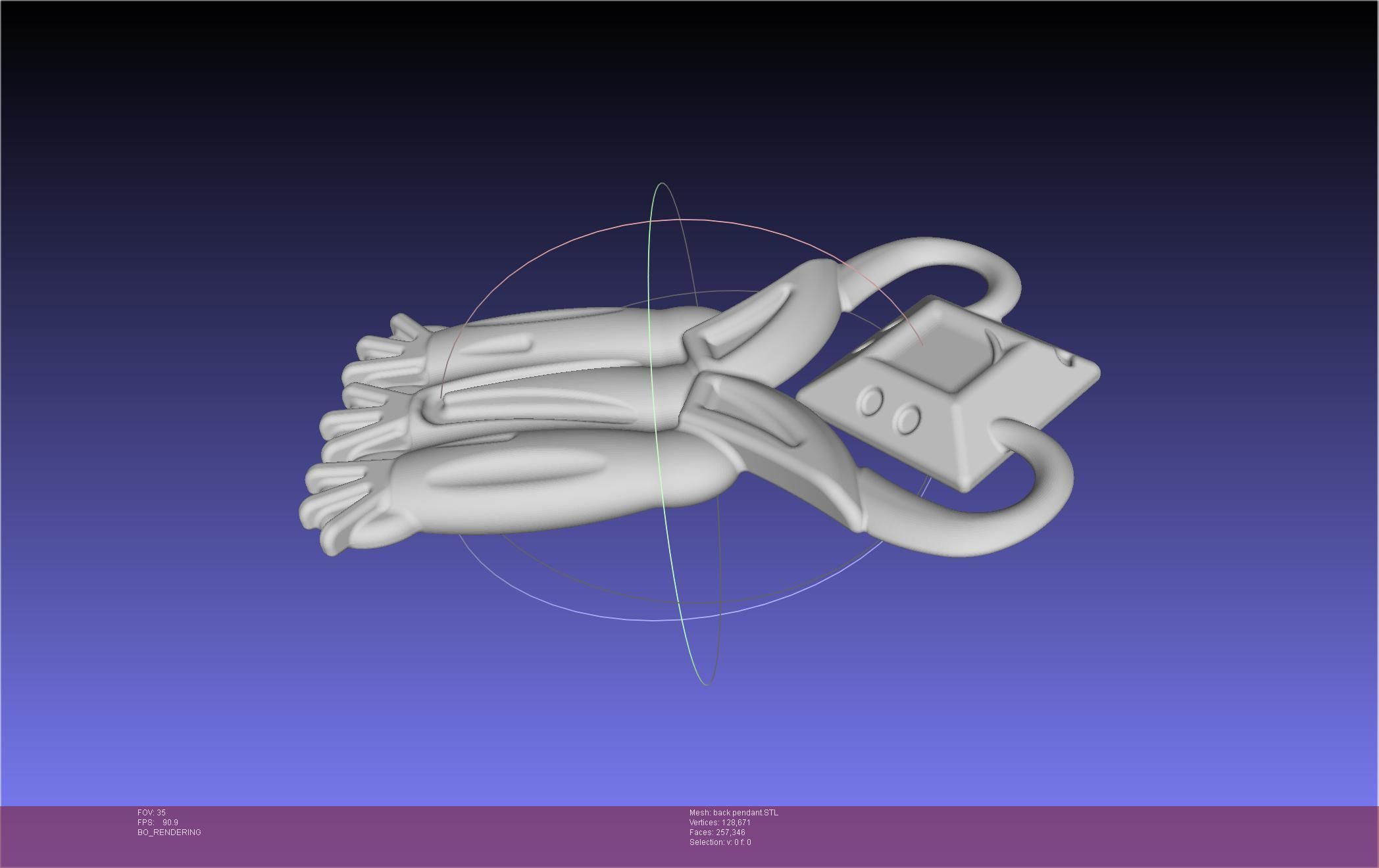 Final Fantasy XIV Dancer Back Pendant Printable Model 3D print model_83