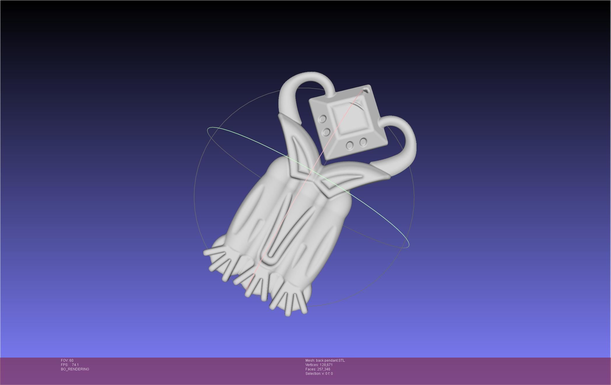 Final Fantasy XIV Dancer Back Pendant Printable Model 3D print model_2