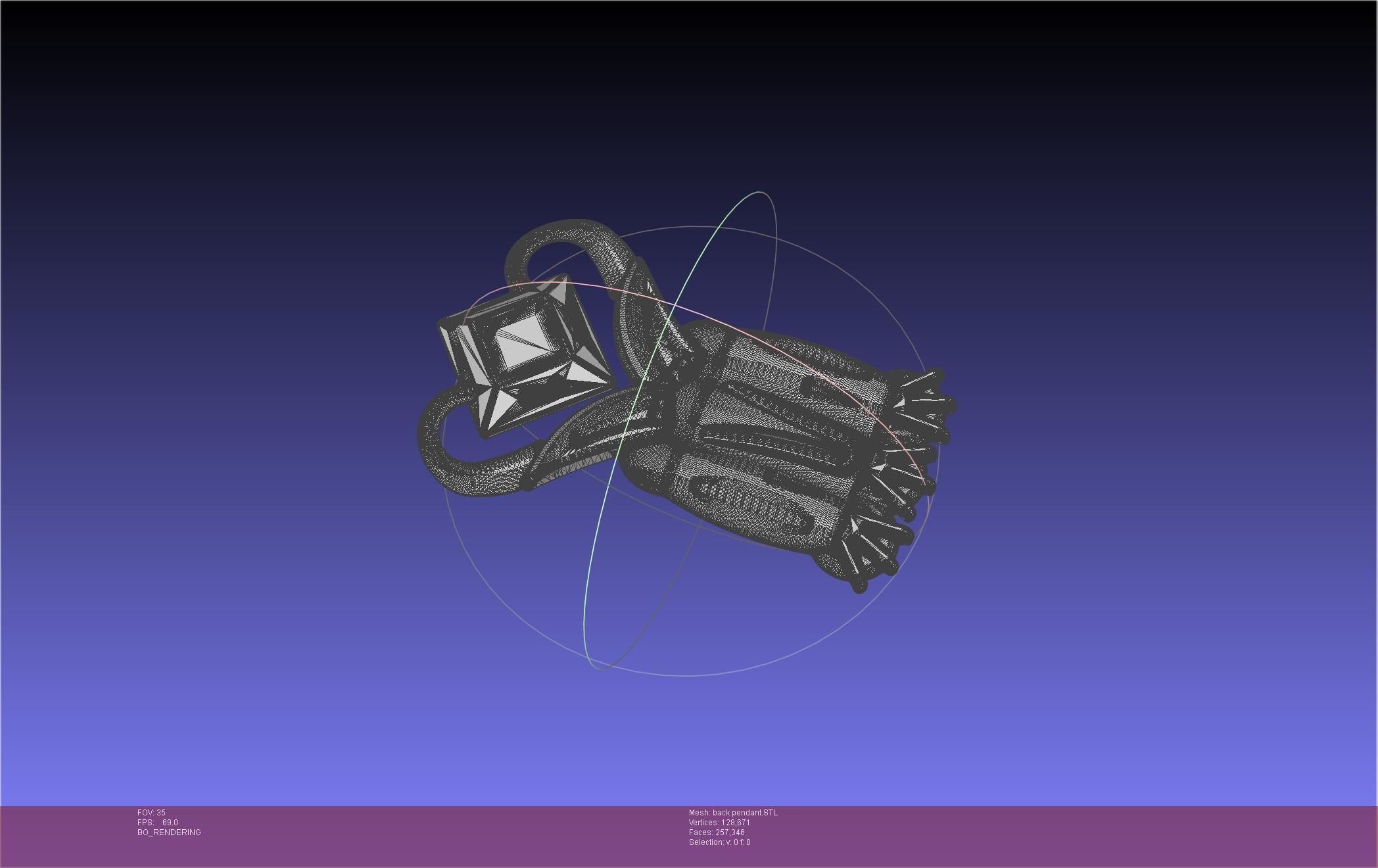 Final Fantasy XIV Dancer Back Pendant Printable Model 3D print model_75