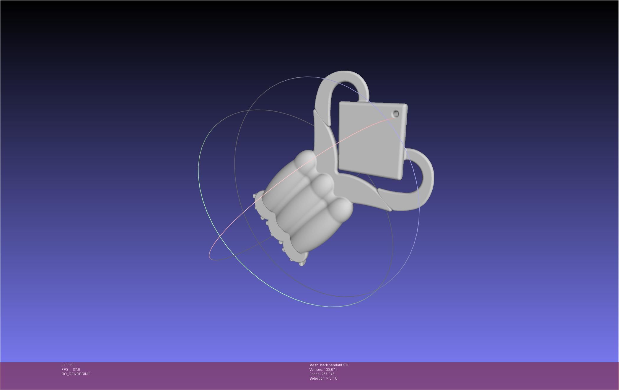 Final Fantasy XIV Dancer Back Pendant Printable Model 3D print model_25