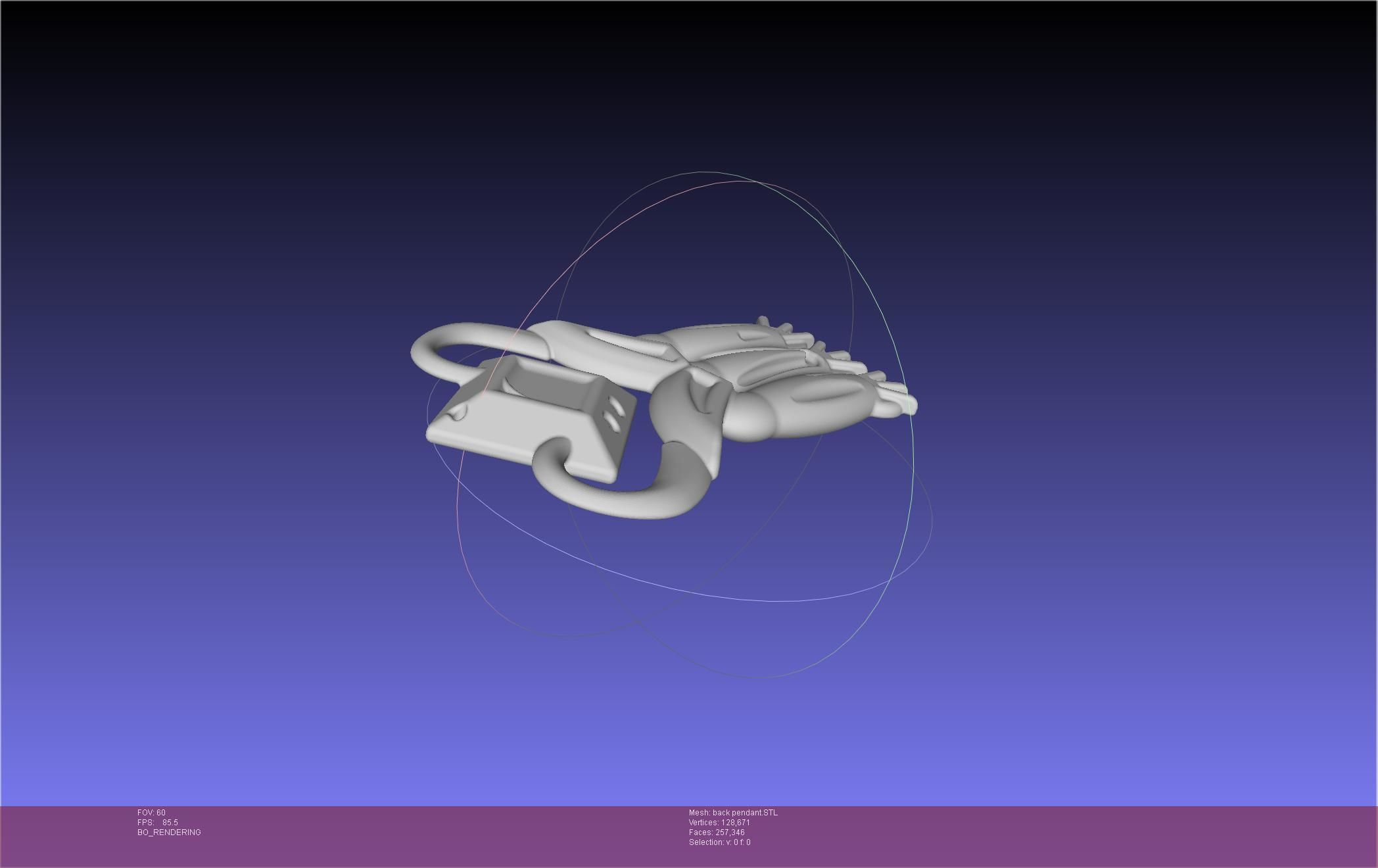 Final Fantasy XIV Dancer Back Pendant Printable Model 3D print model_5