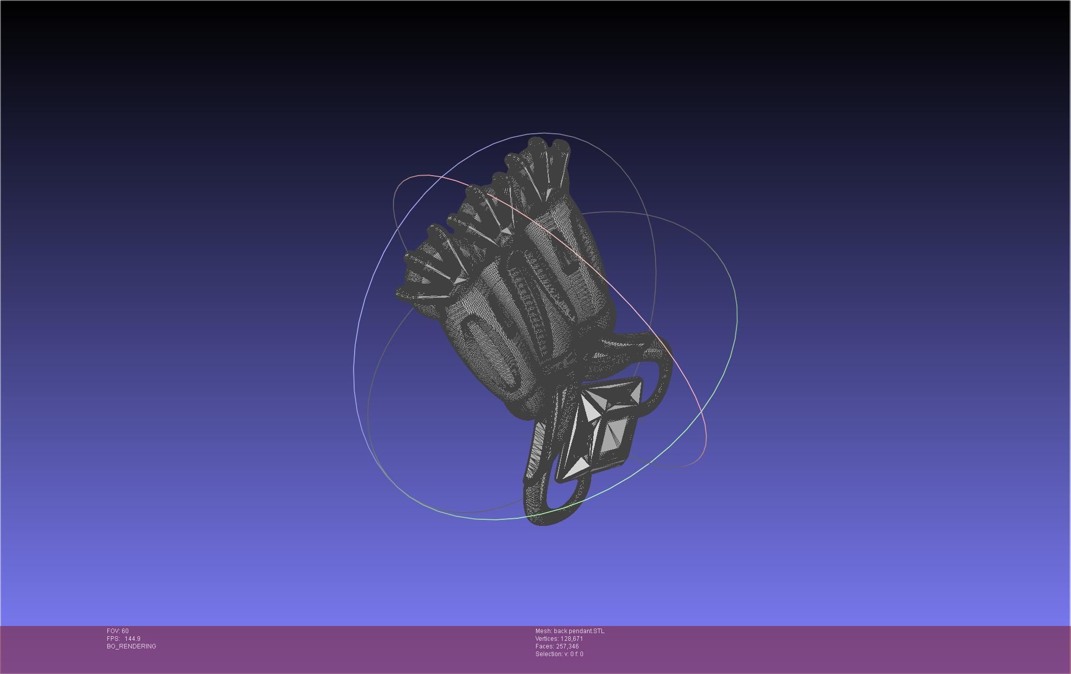 Final Fantasy XIV Dancer Back Pendant Printable Model 3D print model_58