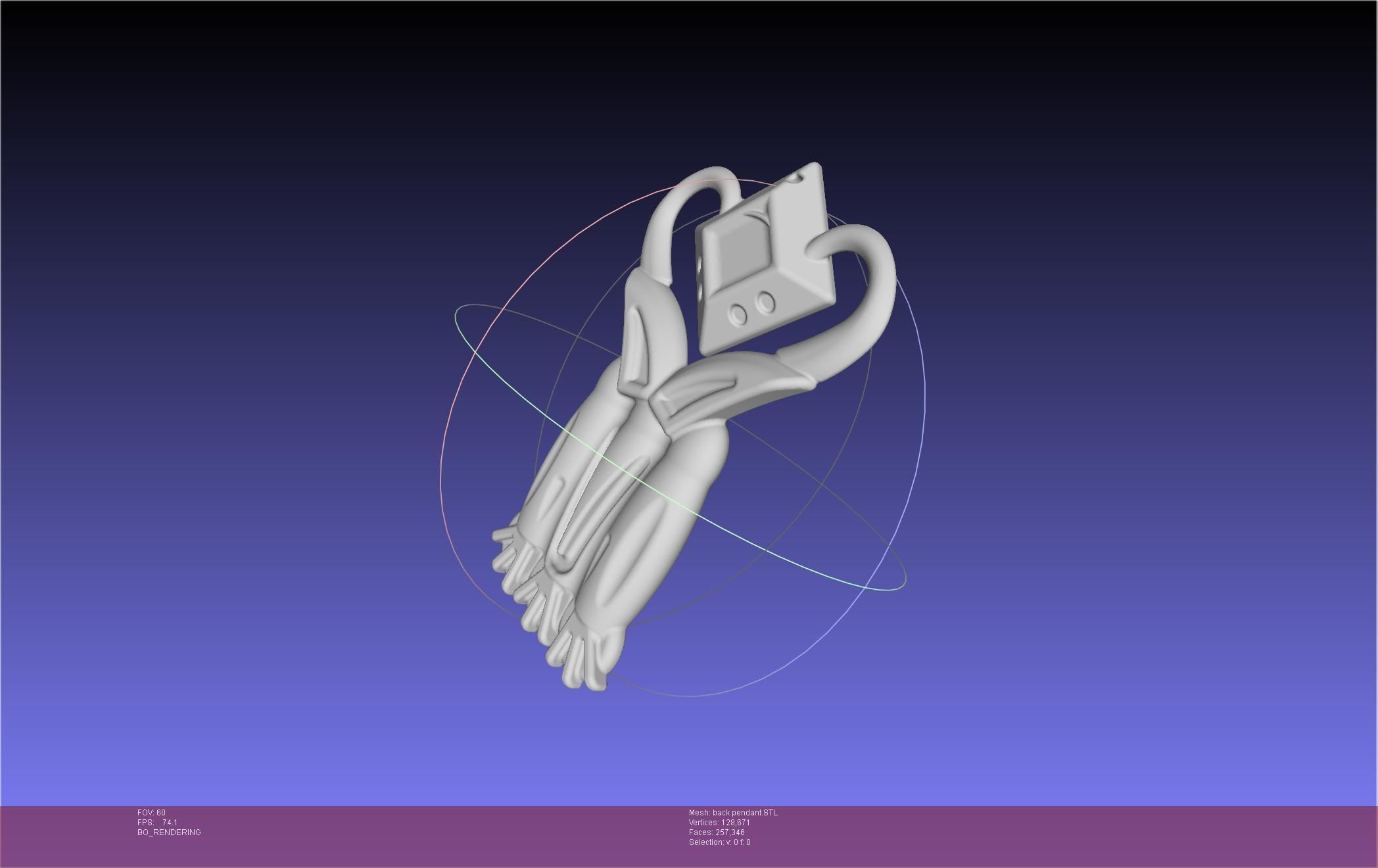 Final Fantasy XIV Dancer Back Pendant Printable Model 3D print model_29