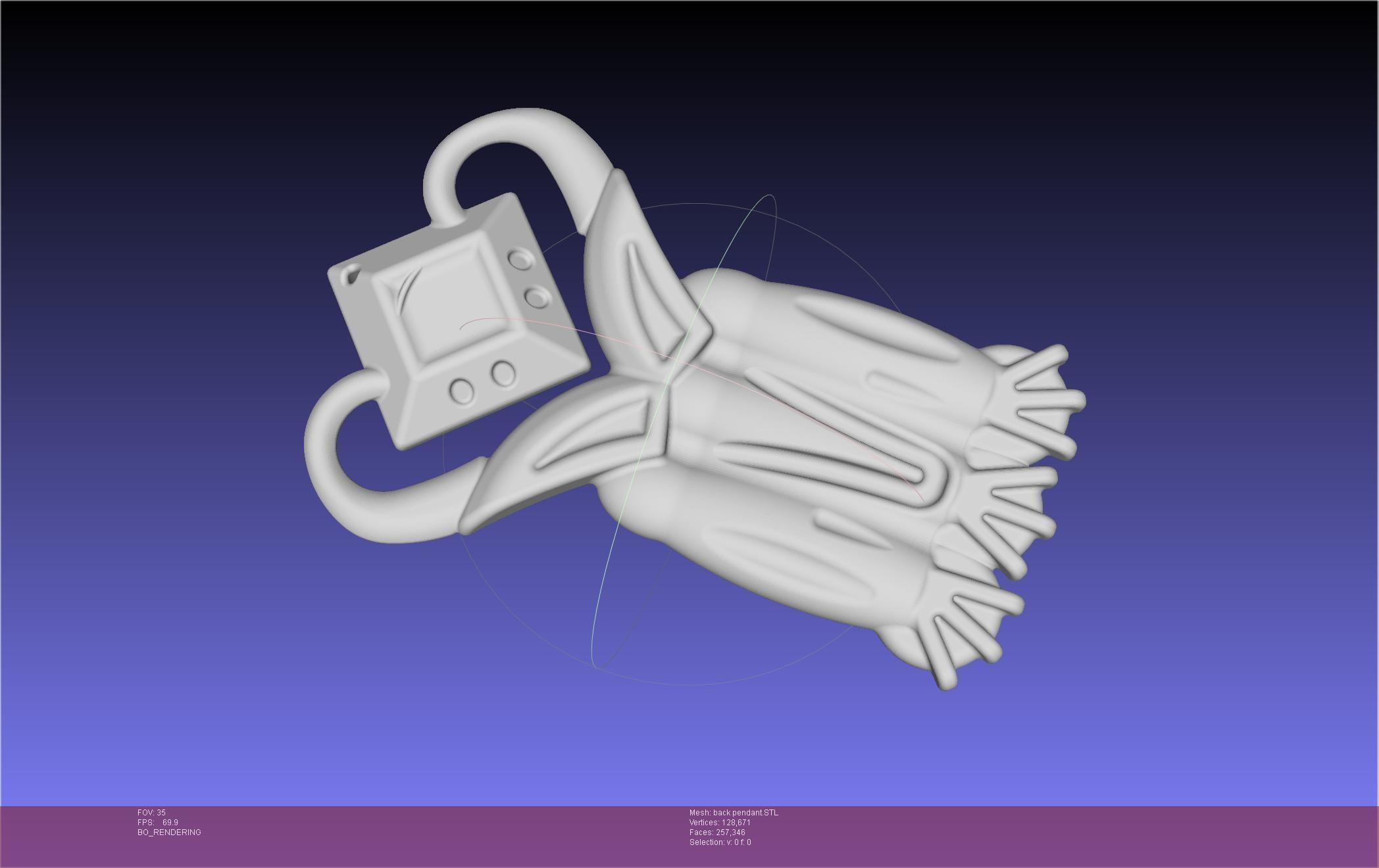 Final Fantasy XIV Dancer Back Pendant Printable Model 3D print model_79