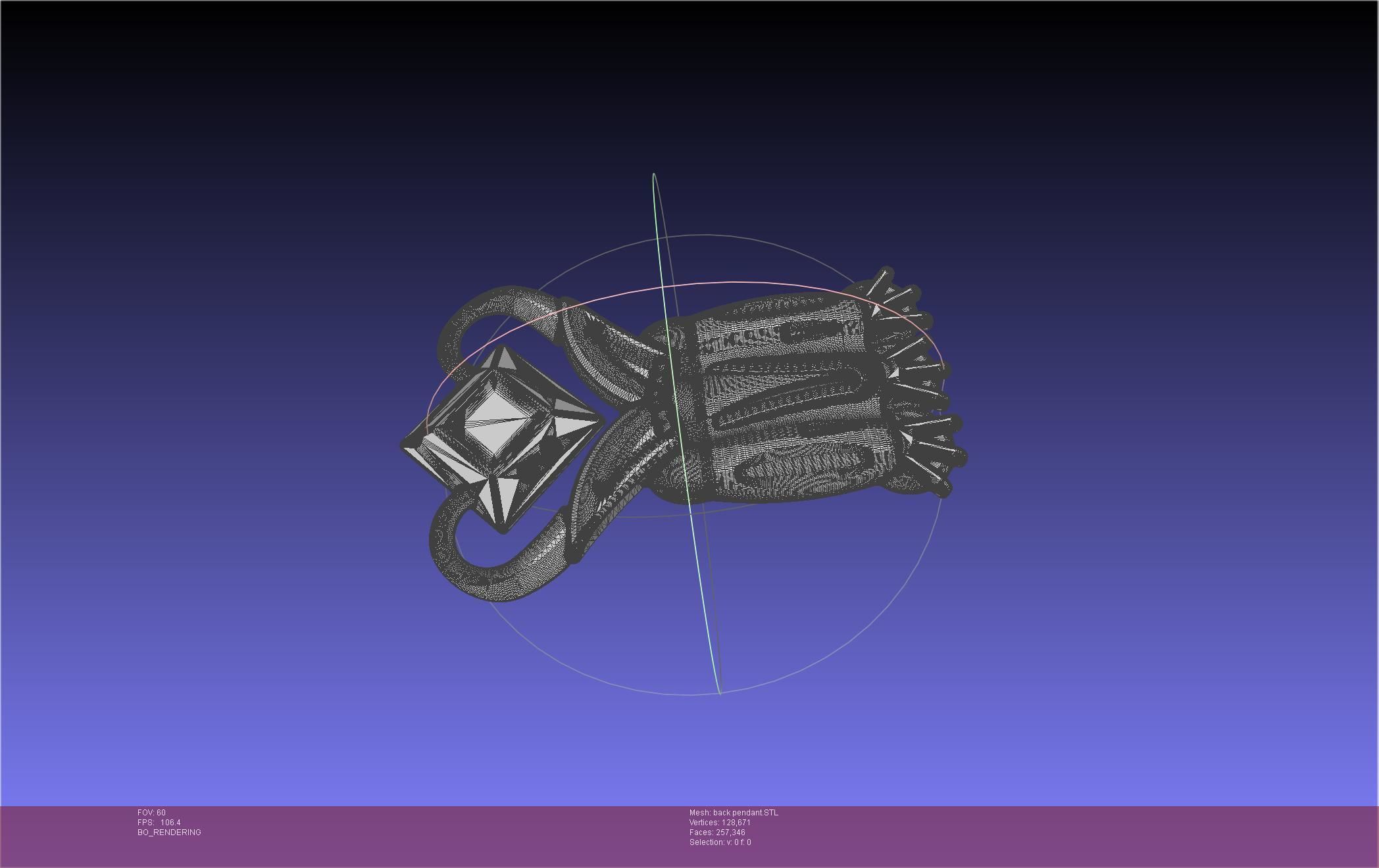 Final Fantasy XIV Dancer Back Pendant Printable Model 3D print model_68