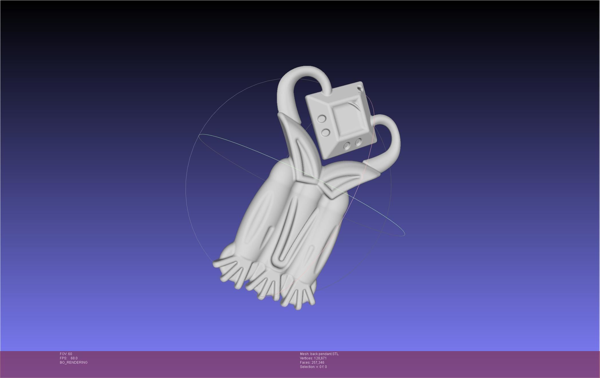 Final Fantasy XIV Dancer Back Pendant Printable Model 3D print model_1