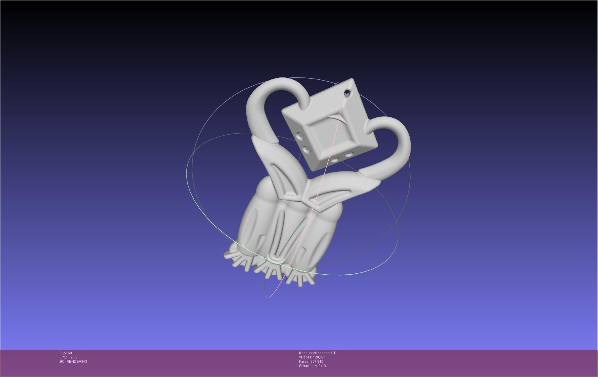 Final Fantasy XIV Dancer Back Pendant Printable Model 3D print model_23