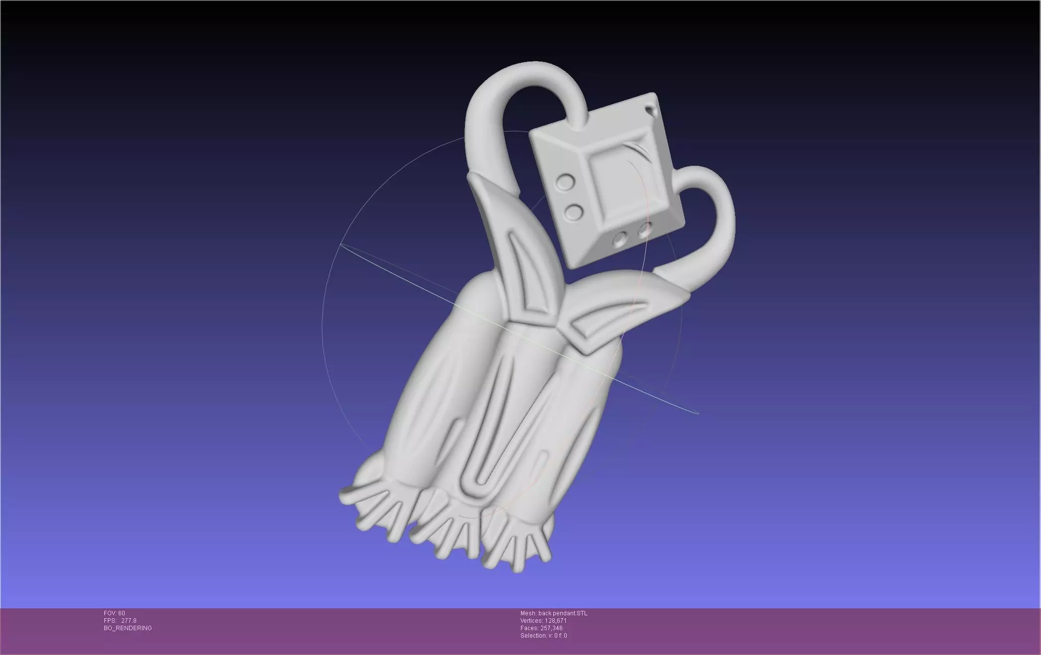 Final Fantasy XIV Dancer Back Pendant Printable Model 3D print model_0