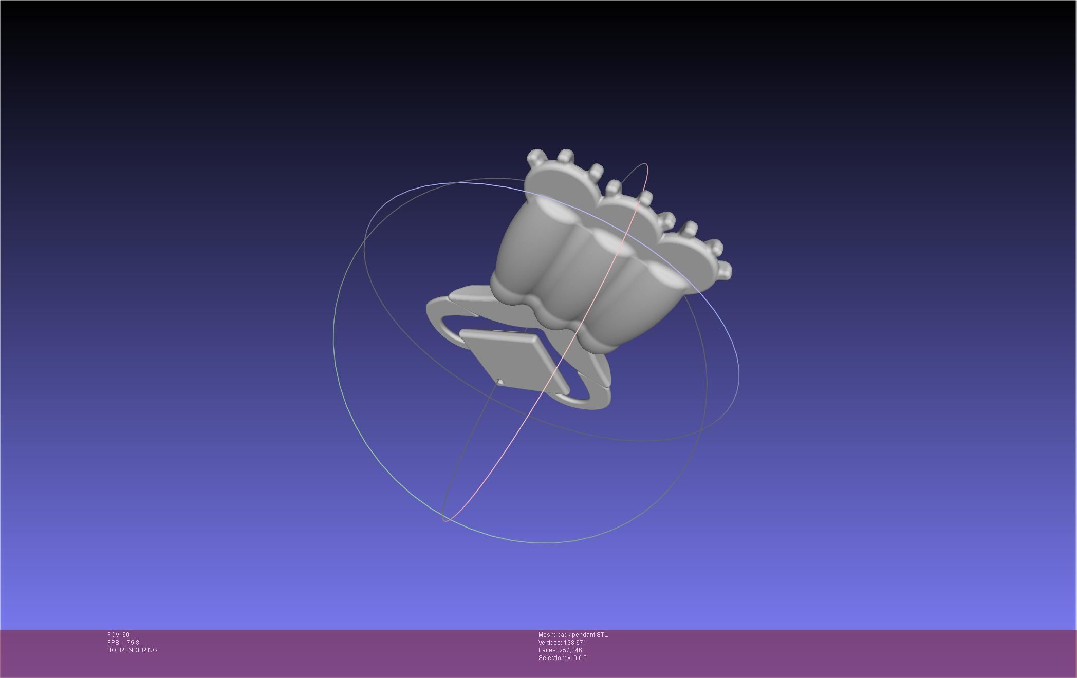 Final Fantasy XIV Dancer Back Pendant Printable Model 3D print model_36