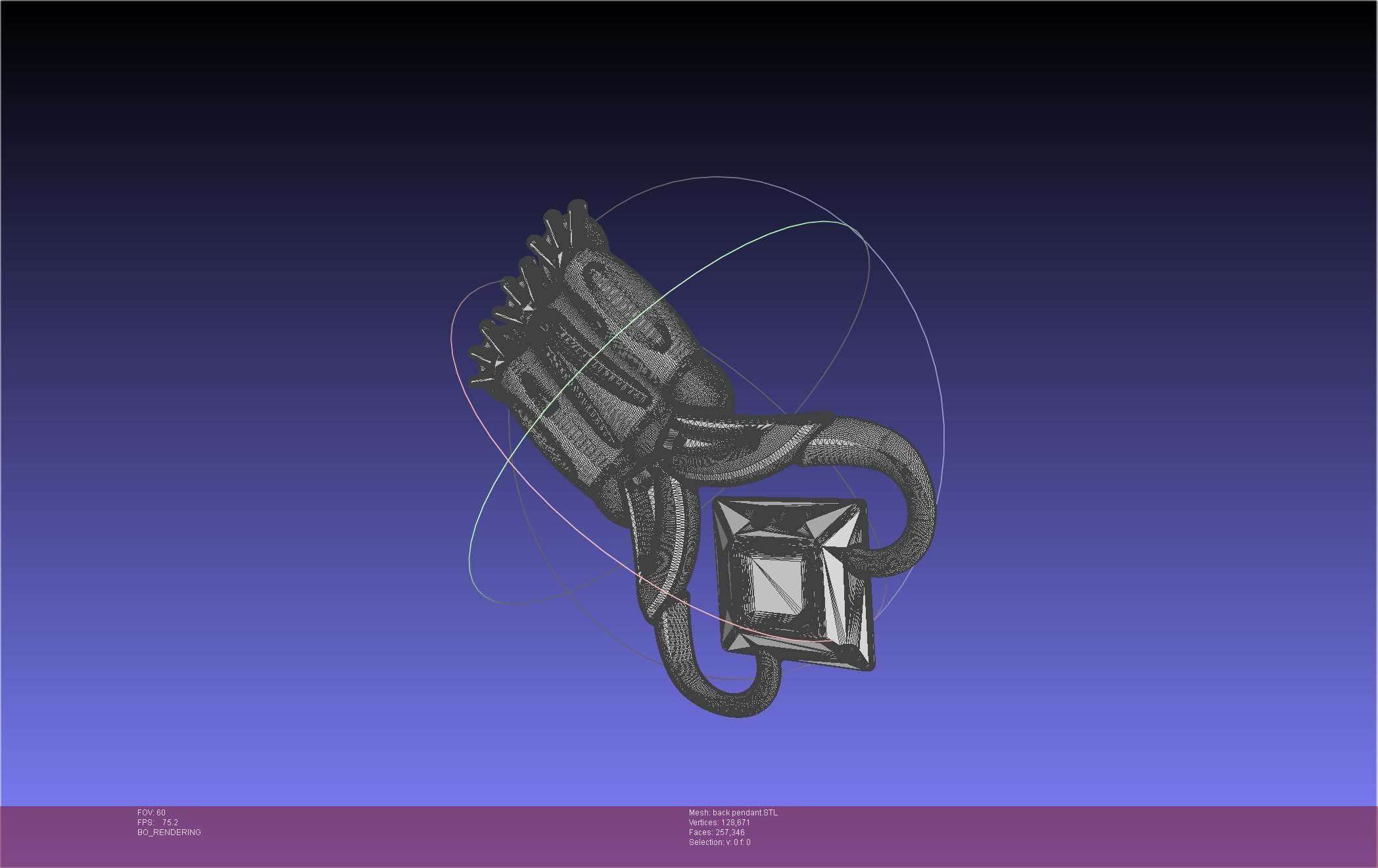 Final Fantasy XIV Dancer Back Pendant Printable Model 3D print model_62