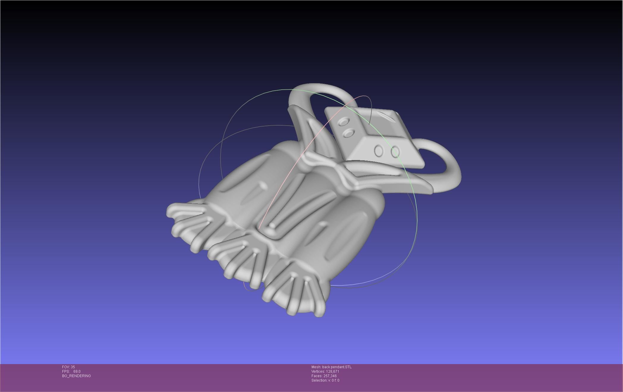 Final Fantasy XIV Dancer Back Pendant Printable Model 3D print model_81