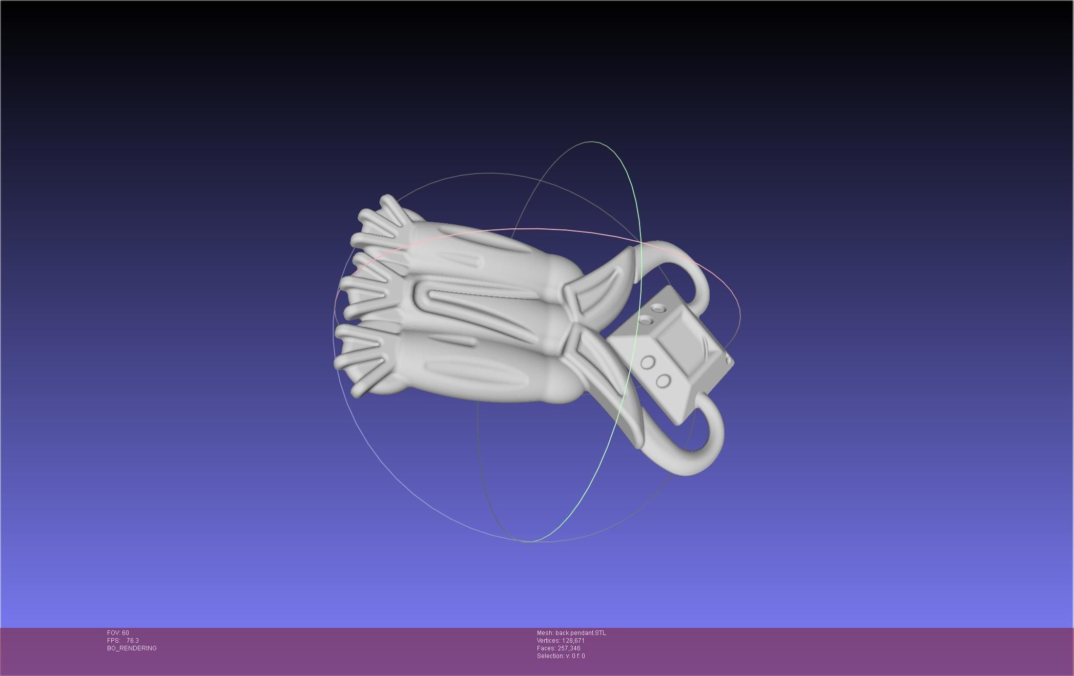 Final Fantasy XIV Dancer Back Pendant Printable Model 3D print model_35