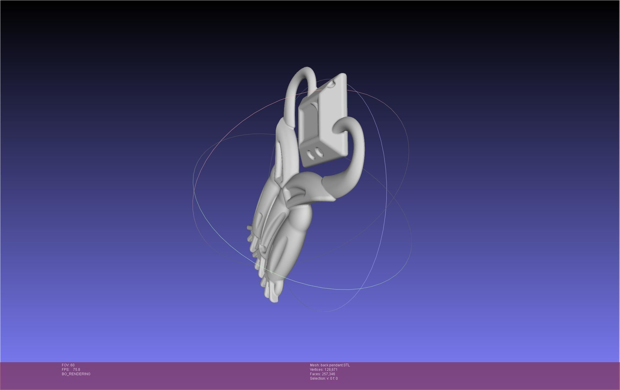 Final Fantasy XIV Dancer Back Pendant Printable Model 3D print model_28