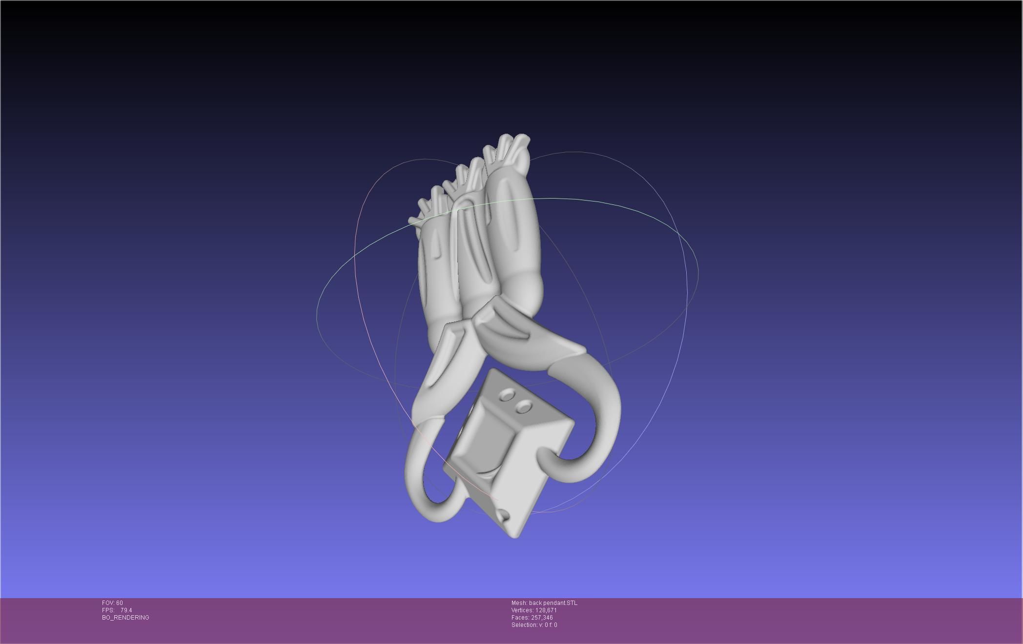 Final Fantasy XIV Dancer Back Pendant Printable Model 3D print model_38