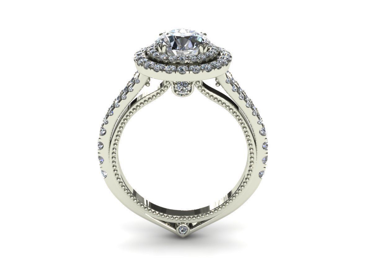 Curture Diamond Ring 3D print model_1