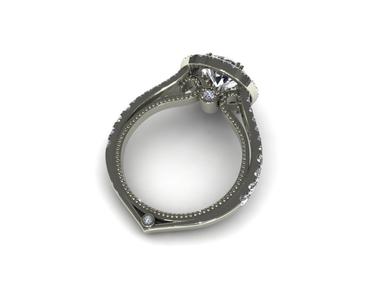 Curture Diamond Ring 3D print model_2