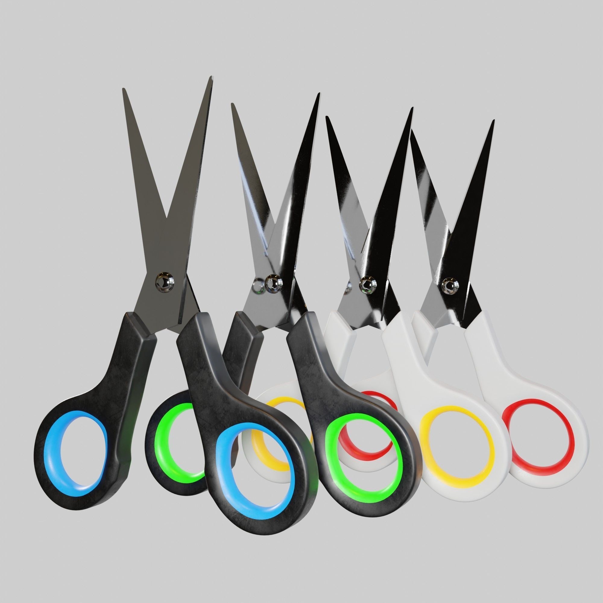 Scissor pair of scissors 3D model_4