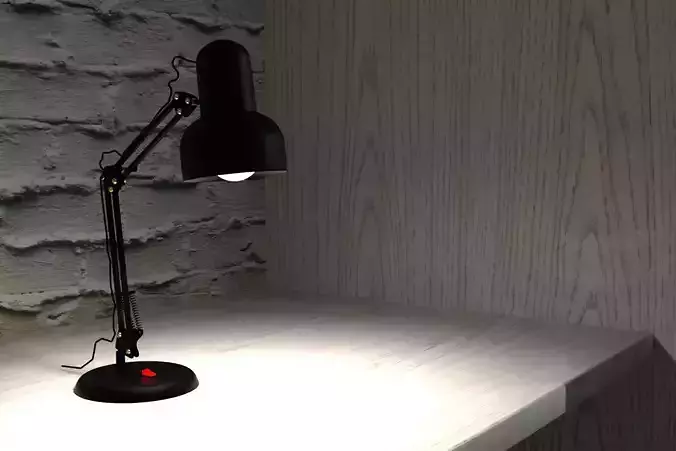 lamp on the table