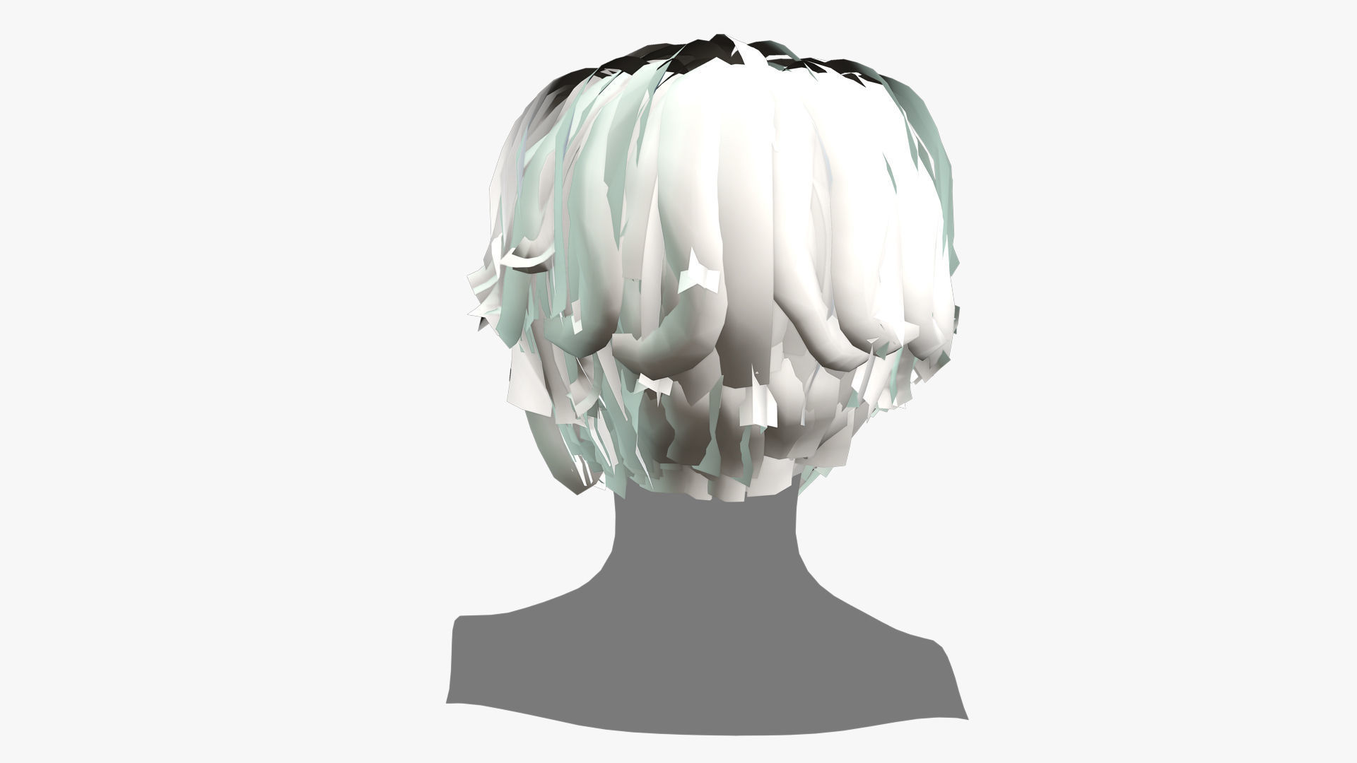 Female Hair - 001 3D model_10