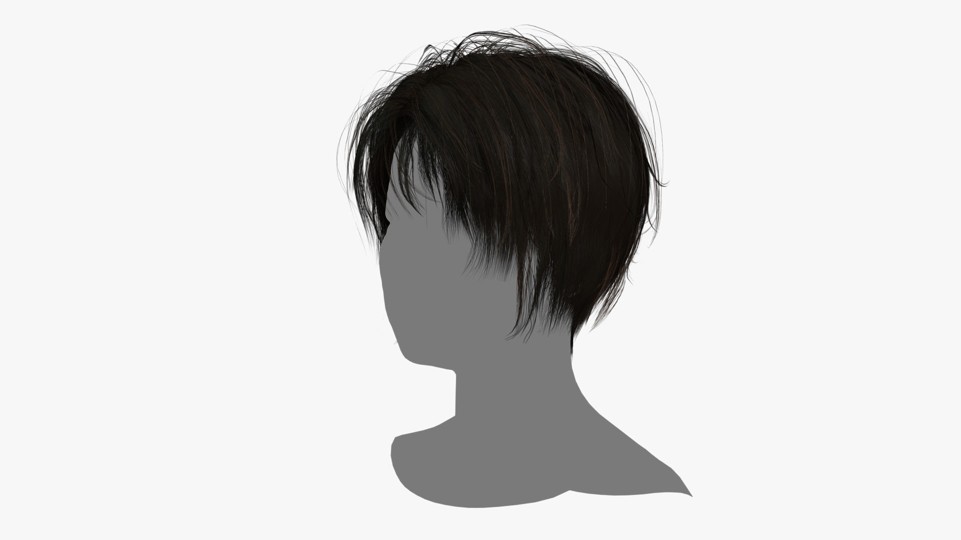 Female Hair - 001 3D model_6