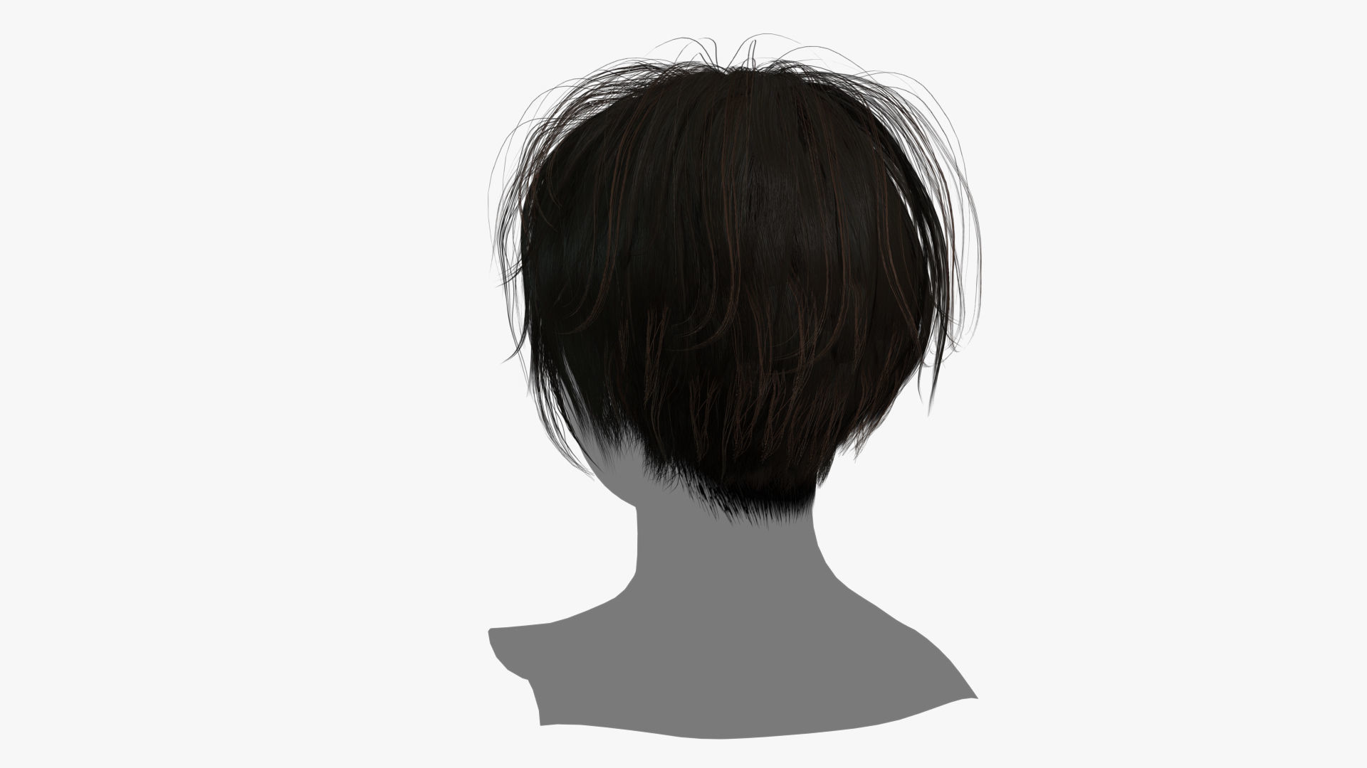 Female Hair - 001 3D model_5