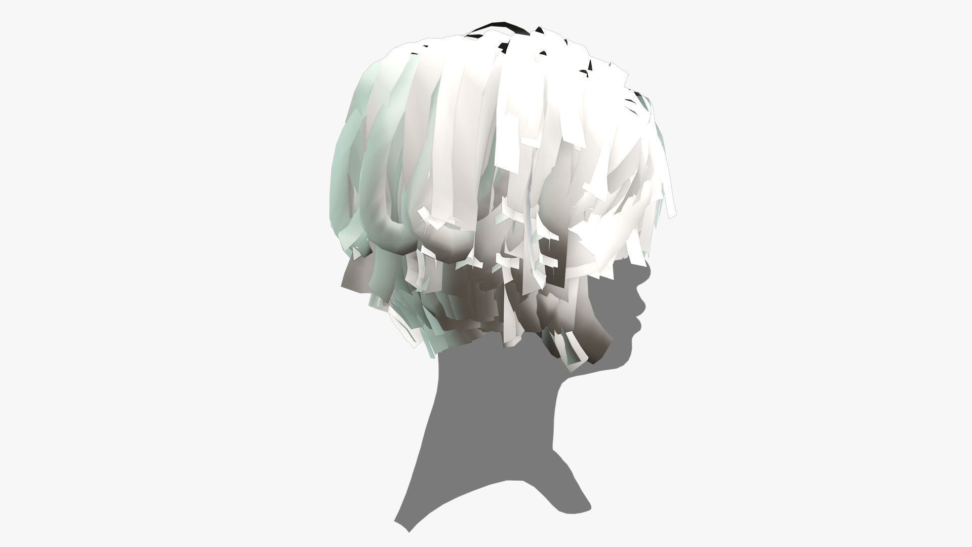 Female Hair - 001 3D model_9