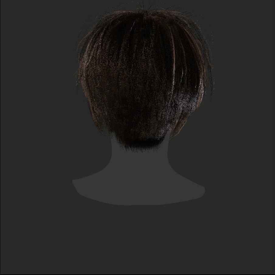 Female Hair - 001 3D model_20