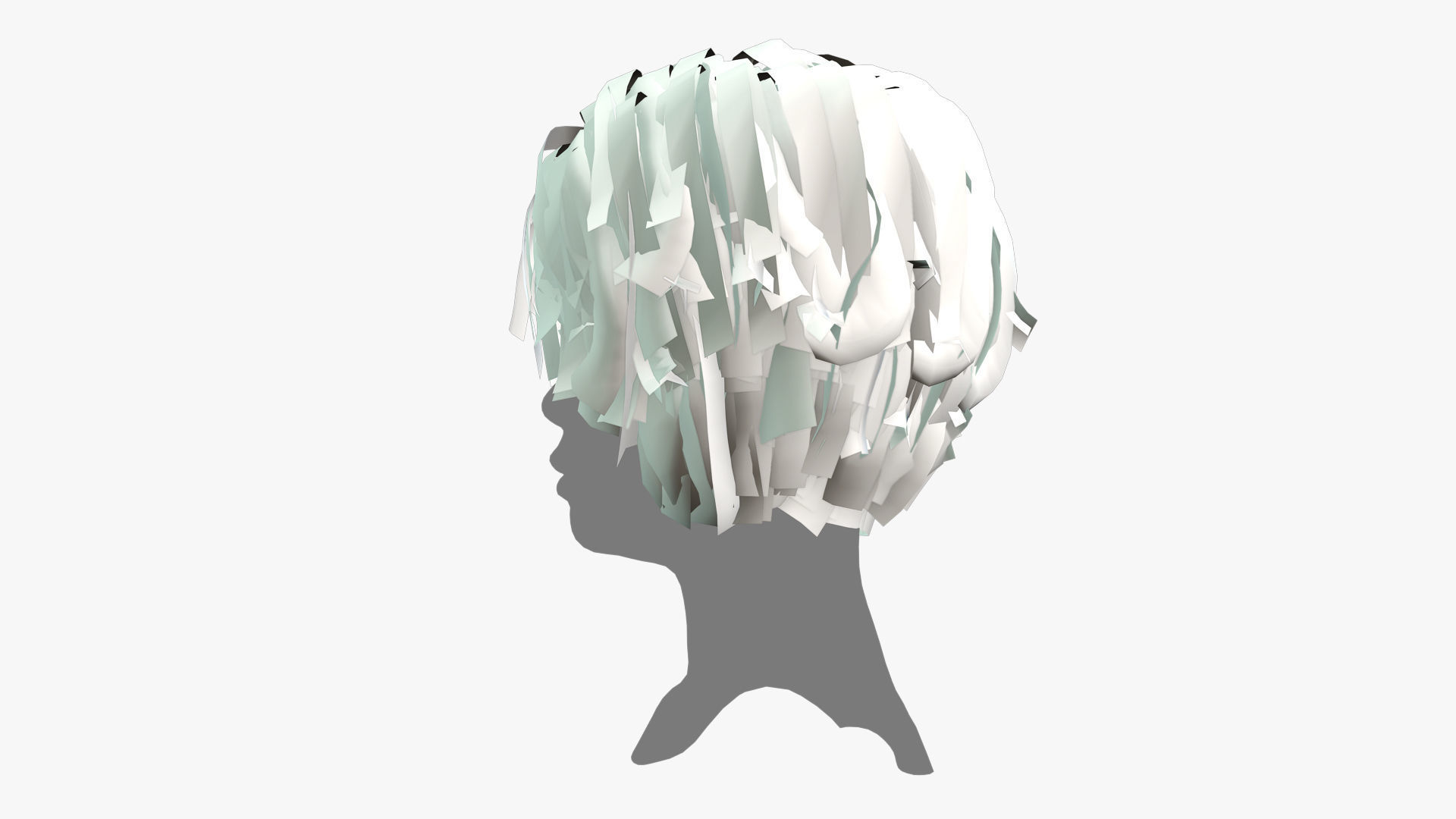 Female Hair - 001 3D model_11