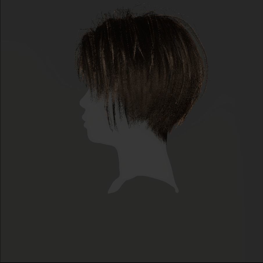 Female Hair - 001 3D model_21