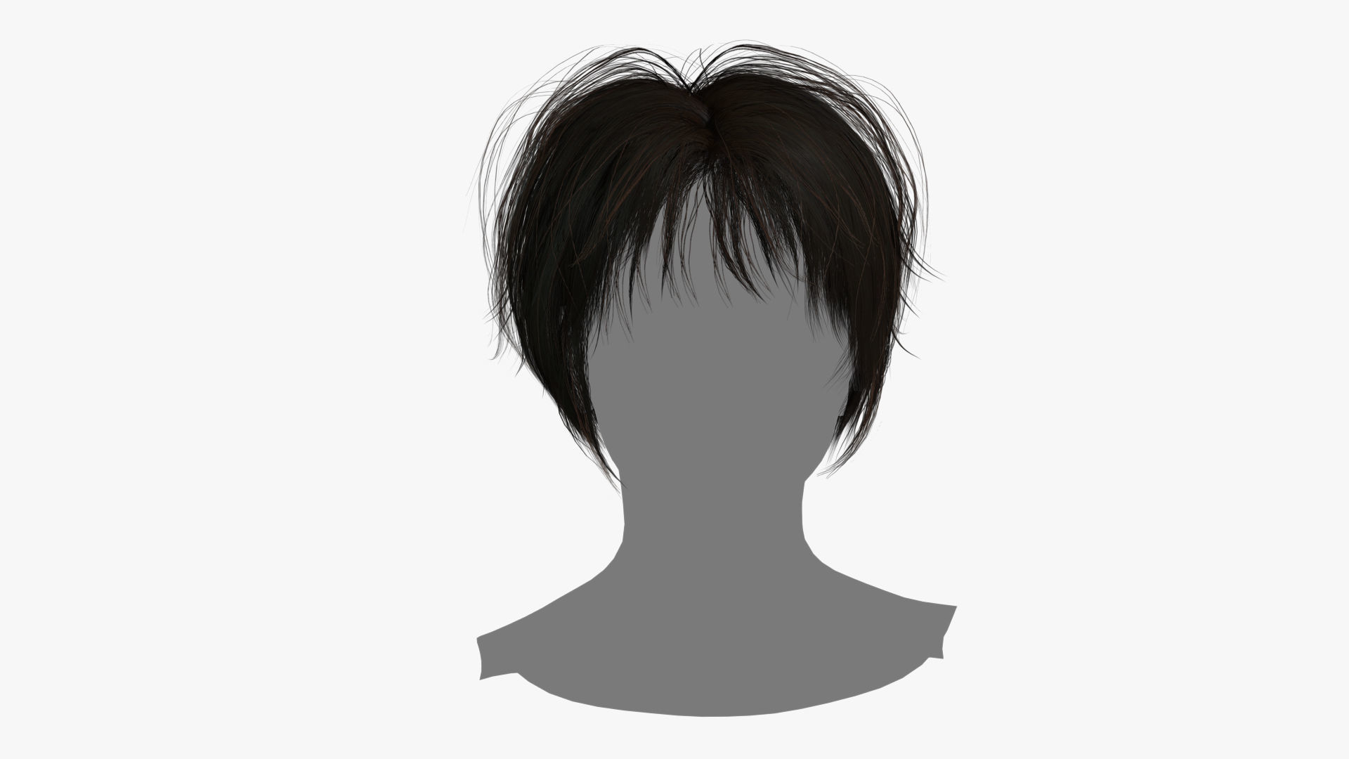 Female Hair - 001 3D model_2