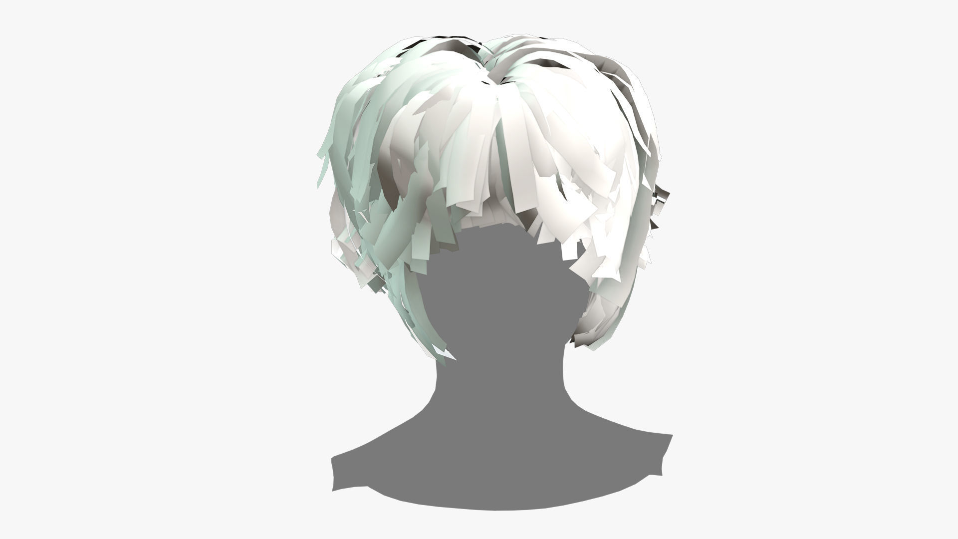 Female Hair - 001 3D model_7