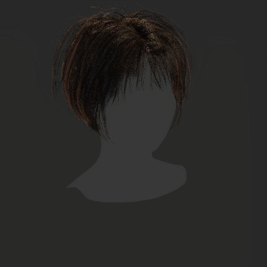 Female Hair - 001 3D model_18
