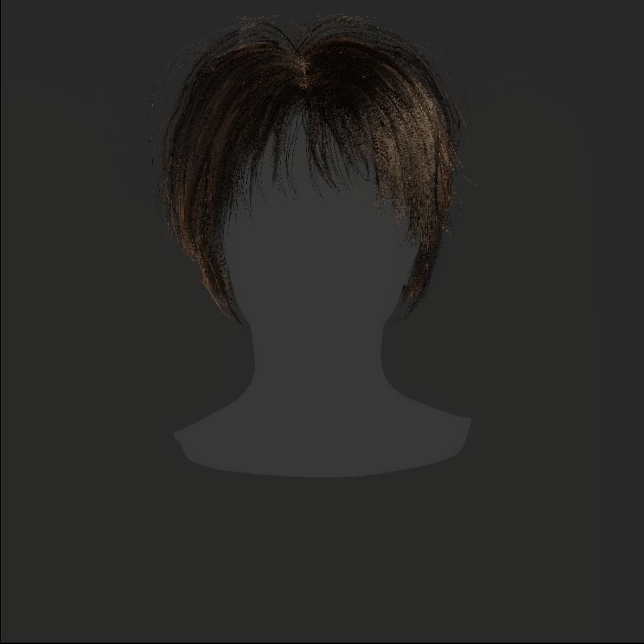 Female Hair - 001 3D model_17