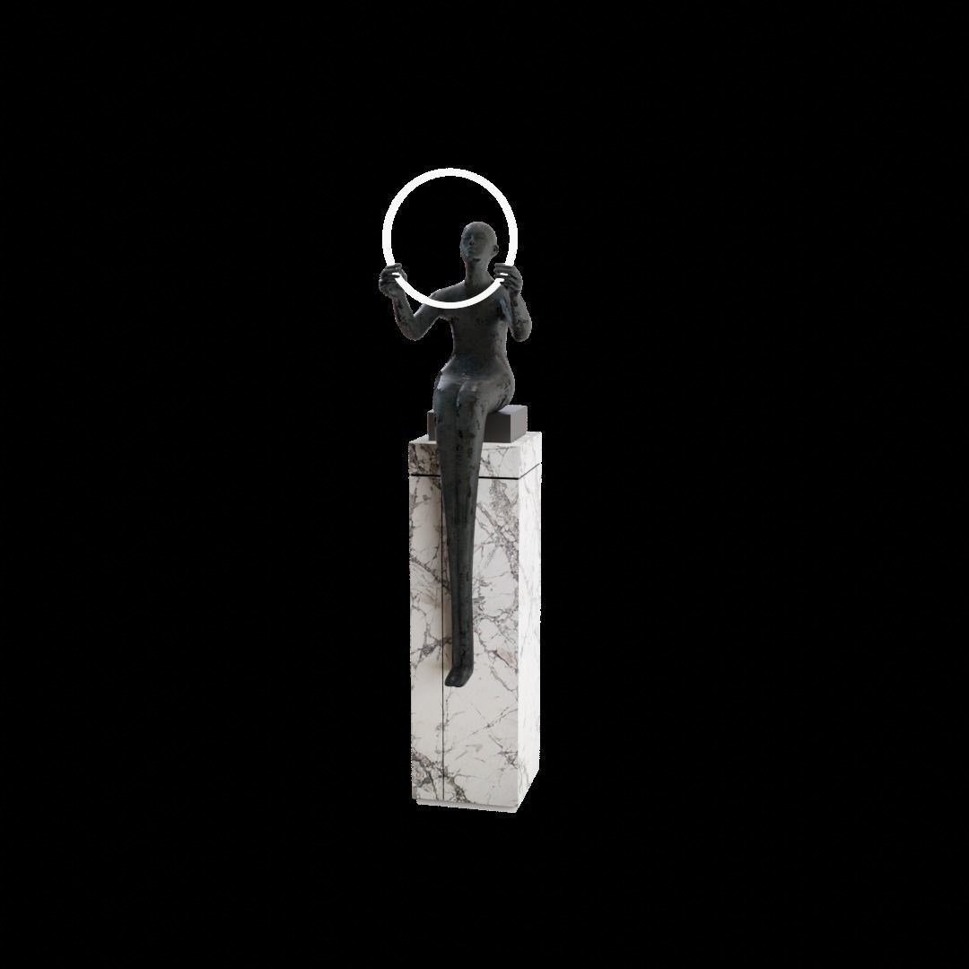 indoor statue Free 3D model_1