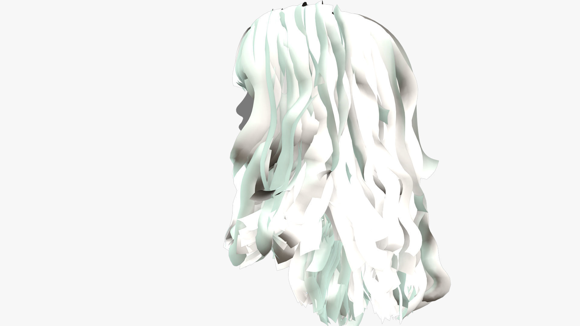 Female Hair - 002 3D model_10