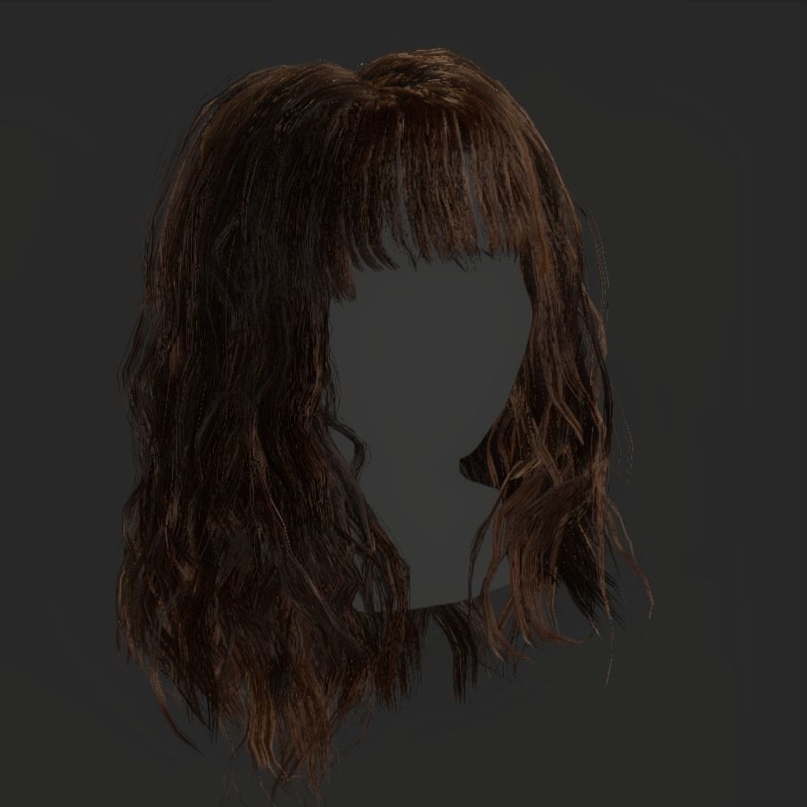 Female Hair - 002 3D model_17