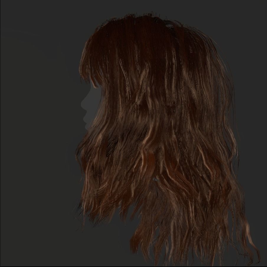 Female Hair - 002 3D model_20